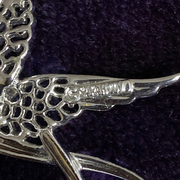 Vintage Sarah Coventry Silver tone Brooch PEACE Dove Pin VTG Signed - Picture 5 of 5